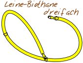 Leine-Biothane-dreifach