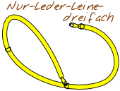 Nur-Leder-Leine-dreifach